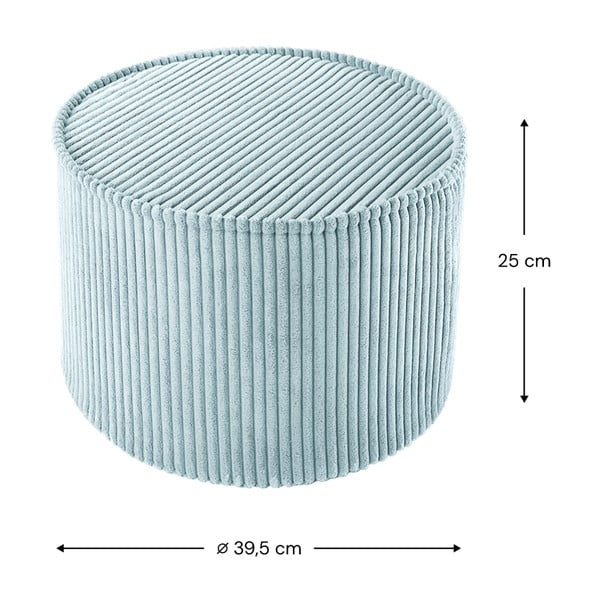 Mentazöld kordbársony gyerek puff – Wigiwama-image-2