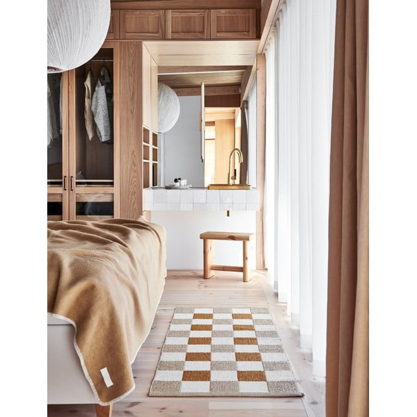 Okkersárga-bézs kültéri-beltéri futószőnyeg 70x240 cm Pix Vanilla Ochre – Pappelina-image-1