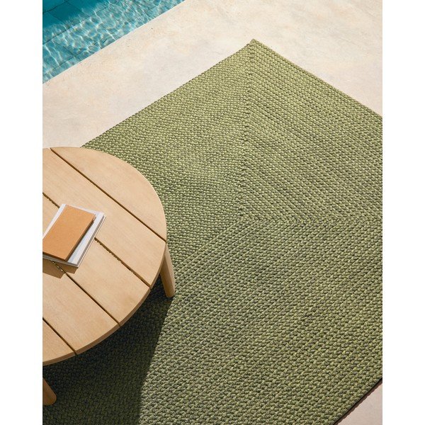 Zöld kültéri-beltéri szőnyeg újrahasznosított szálakból 160x230 cm Despas – Kave Home-image-1