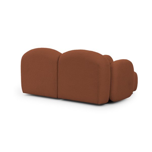 Terrakotta színű buklé sarokkanapé (bal oldali-heverő résszel) Orbit – Ropez-image-3