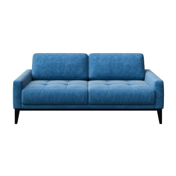 Musso Tufted kék kétszemélyes kanapé fa lábakkal - MESONICA