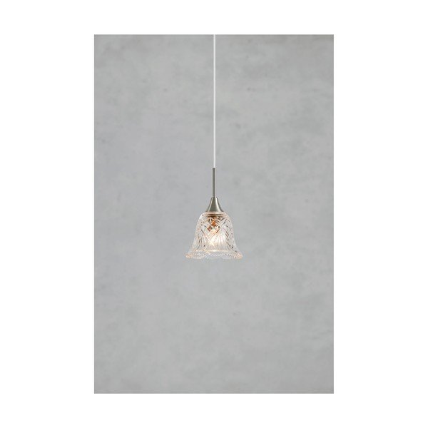 Ezüstszínű függőlámpa üveg búrával ø 13,5 cm Luna – Markslöjd-image-2