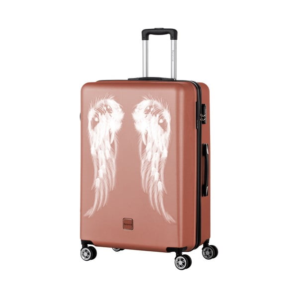 Wings tört rózsaszín bőrönd, 107 l - Berenice
