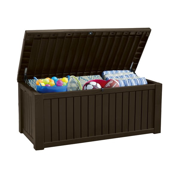 Antracitszürke műanyag kerti tárolódoboz Rockwood – Keter-image-2