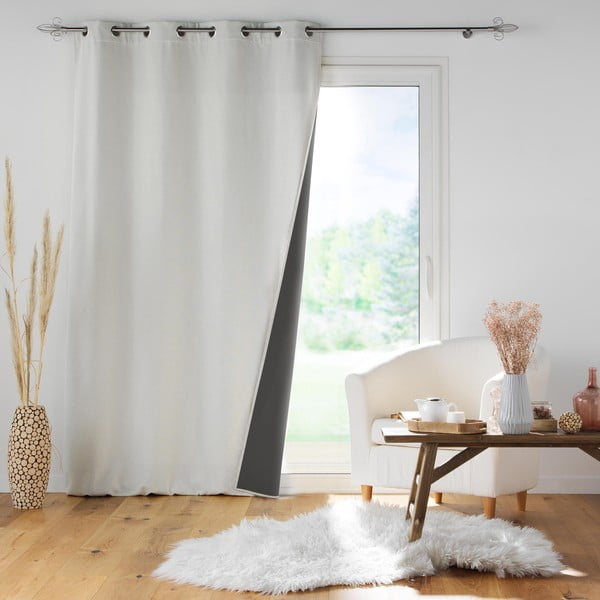 Krémszínű hangszigetelő függöny 140x260 cm Jupiter – douceur d'intérieur-image-3