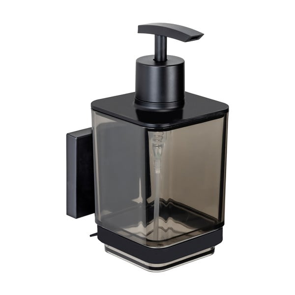 Fekete öntapadós műanyag szappanadagoló 340 ml Quadro – Wenko-image-3