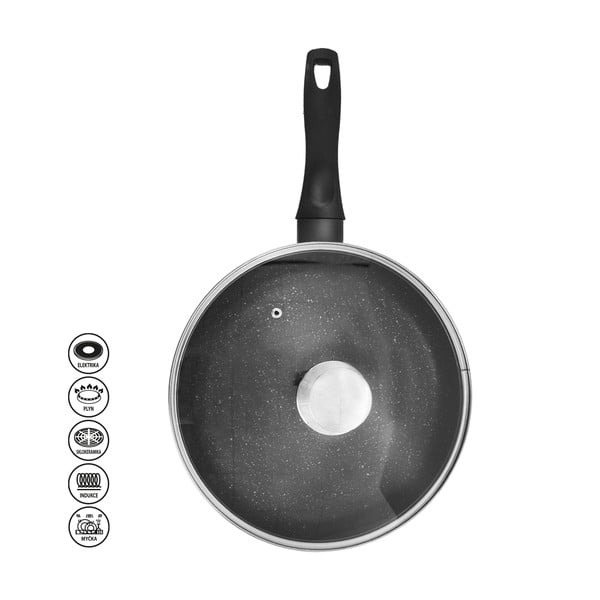 Alumínium serpenyő fedővel ø 28 cm Grande – Orion-image-4