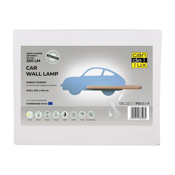 Kék gyerek lámpa Car – Candellux Lighting-image-2
