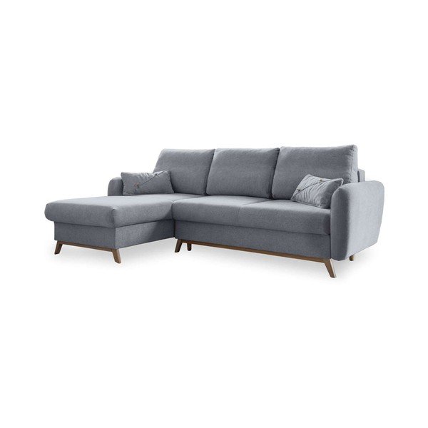 Scandic Lagom világosszürke kinyitható sarokkanapé, bal oldali - Miuform
