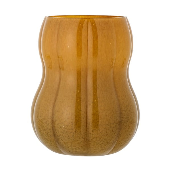 Barna üveg kézzel készített váza (magasság 20 cm) Pumpkin – Bloomingville