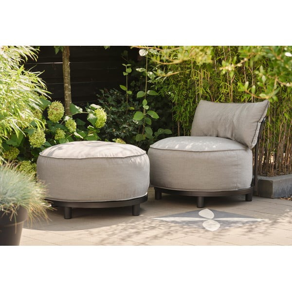 Világosszürke párnázott kerti fotel Emma – Hartman-image-1