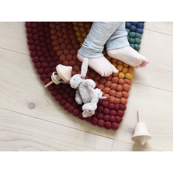 Ball Rugs Rainbow Multi golyós, gyapjú gyerekszőnyeg - Wooldot-image-2