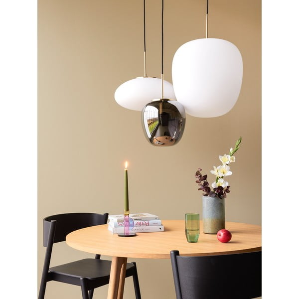 Natúr színű kerek étkezőasztal tölgyfa dekorral ø 115 cm Ground – Hübsch-image-2