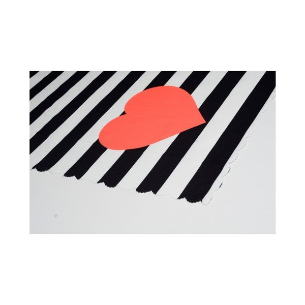 Stripes with Heart mikroszálas asztali futó, 45 x 145 cm - Minimalist Cushion Covers-image-1