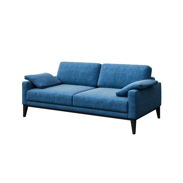 Musso Regular kék kétszemélyes kanapé fa lábakkal - MESONICA-image-1