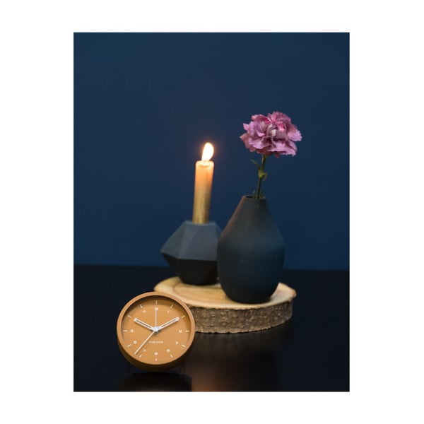 Tinge karamellszínű ébresztőóra, ø 9 cm - Karlsson-image-1