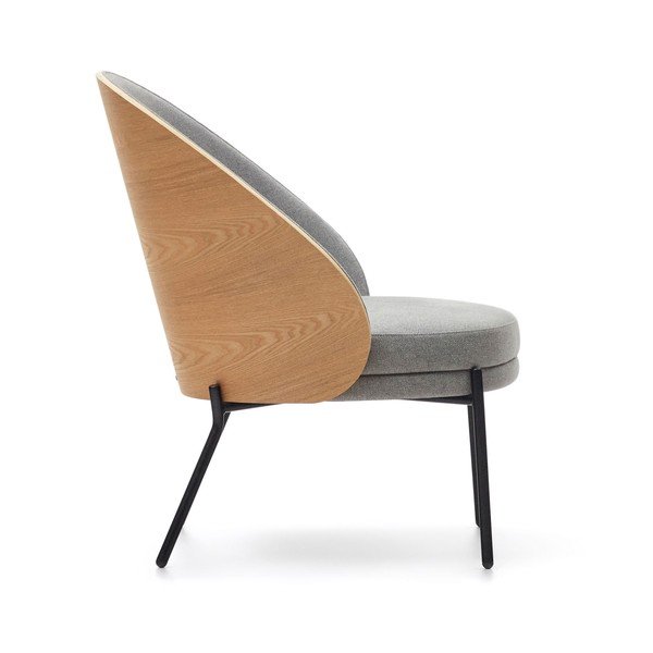 Szürke-natúr színű fotel Eamy – Kave Home-image-3