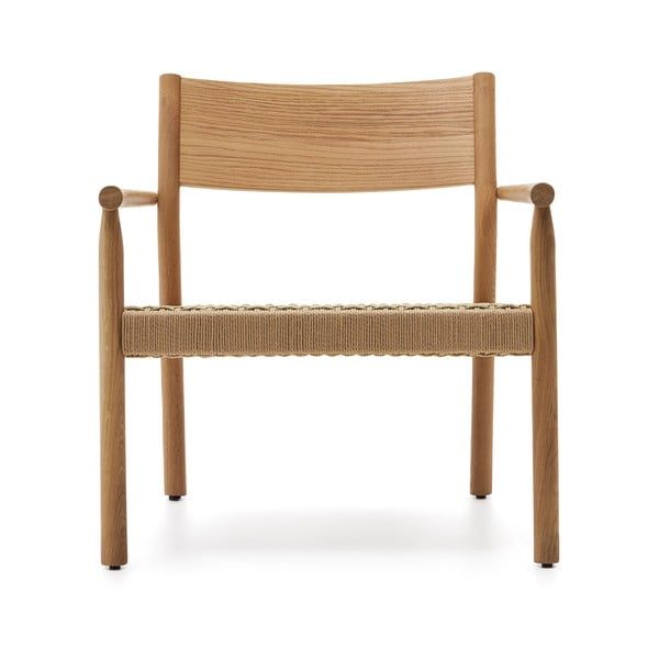 Világos natúr színű szőtt fotel Yalia – Kave Home-image-2