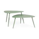 Acél kerti dohányzóasztal szett 2 db-os 73,5x77,5 cm Yvonne – Bizzotto