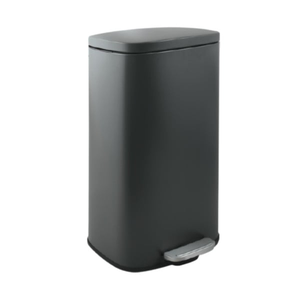 Sötétszürke acél pedálos szemetes 50 l   Akira – Spirella