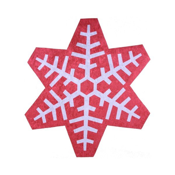Snowflake Special piros-fehér szőnyeg, 160 x 160 cm - Vitaus-image-1