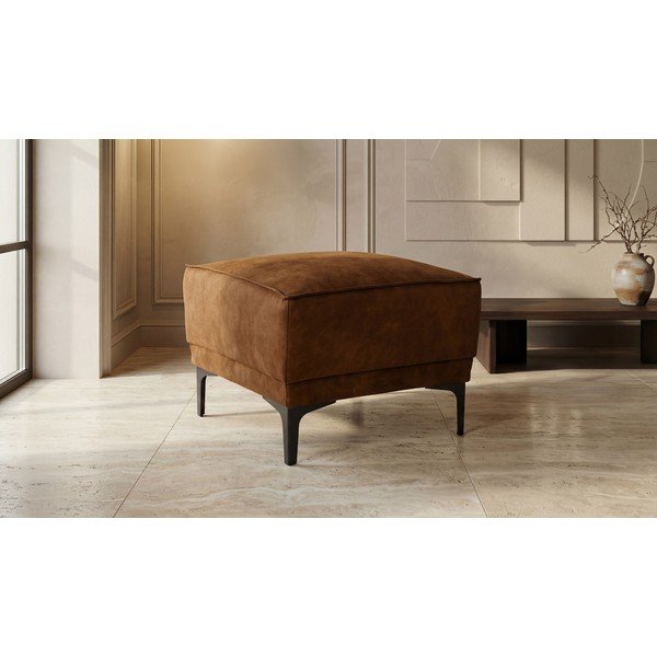 Konyakbarna bőrutánzat puff Copenhagen – Scandic-image-1