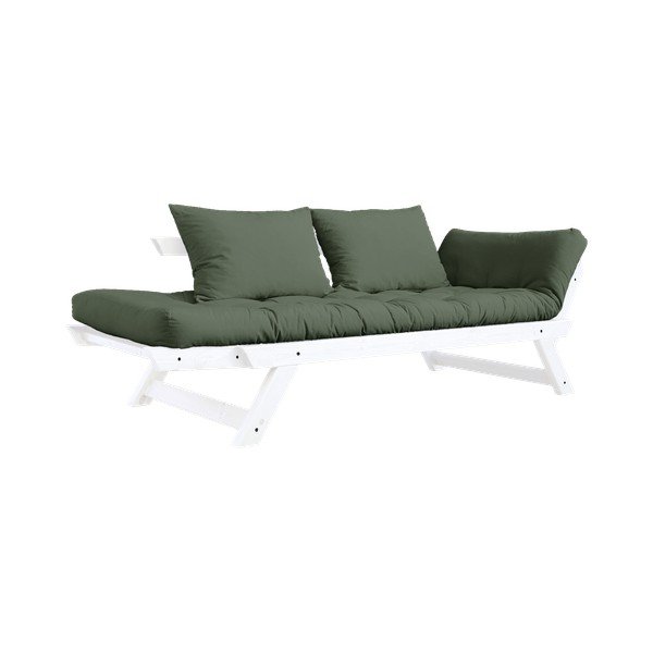 Bebop White/Olive Green zöld kinyitható kanapé - Karup Design-image-4