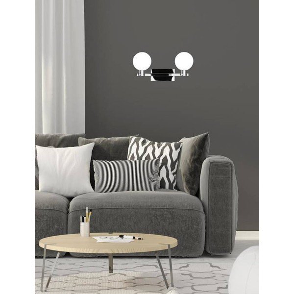 Ezüstszínű mennyezeti lámpa üveg búrával 15x33.5 cm Maldus – Candellux Lighting-image-1