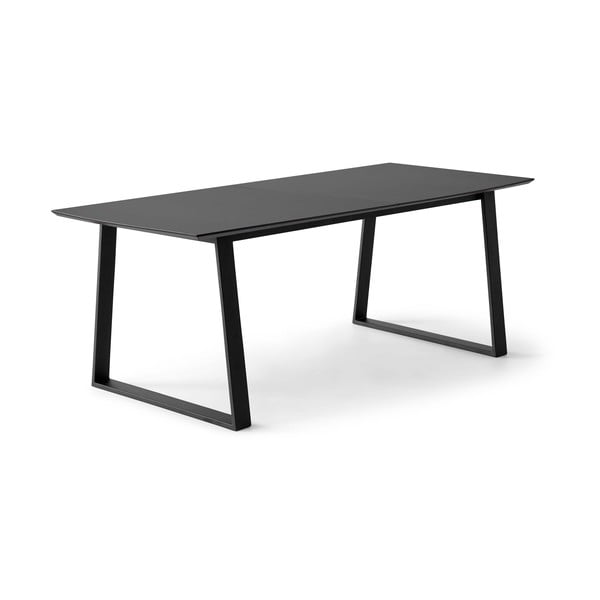 Fekete bővíthető étkezőasztal fekete asztallappal 100x210 cm Meza – Hammel Furniture