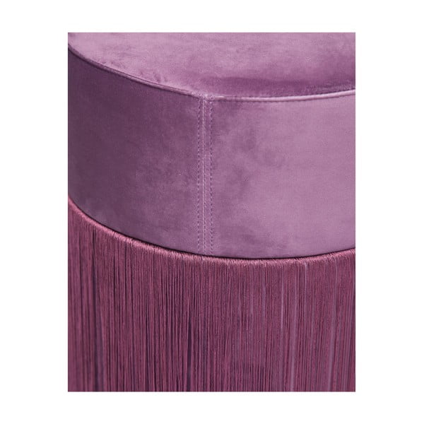 Lila puff bársony kárpittal, ø 36 cm - Velvet Atelier-image-1