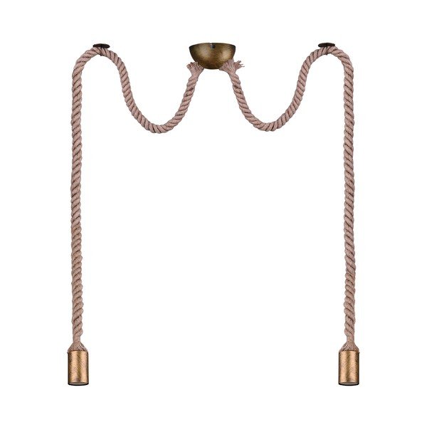 Sárgaréz színű függőlámpa ø 12 cm Rope – Trio-image-2