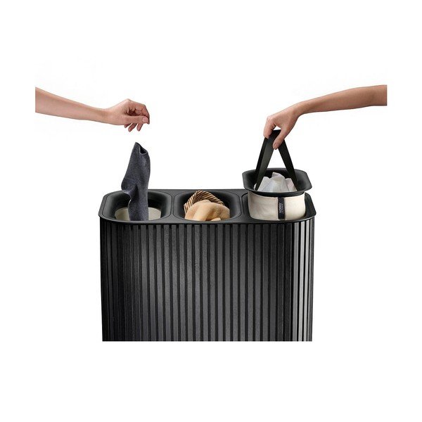 Fekete bambusz szennyeskosár 3x30 l Tota Trio Luxe – Joseph Joseph-image-4