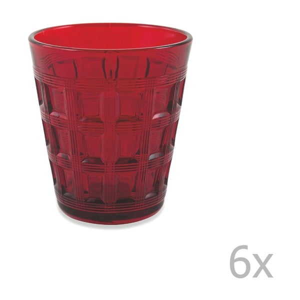 Recta 6 darabos piros pohárszett, 280 ml - Villa d'Este