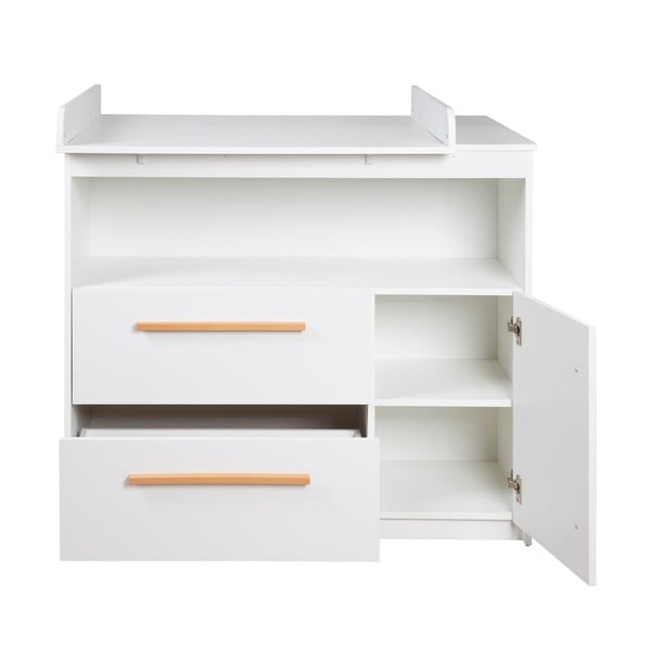 Fehér alacsony gyerek komód 107x98 cm Lilo – Roba-image-3