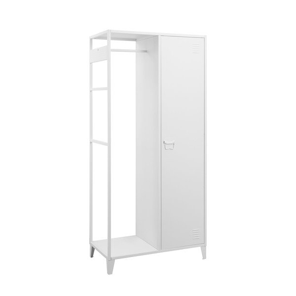 Fehér nyitott fém ruhásszekrény 80x175 cm Salino – Støraa-image-1