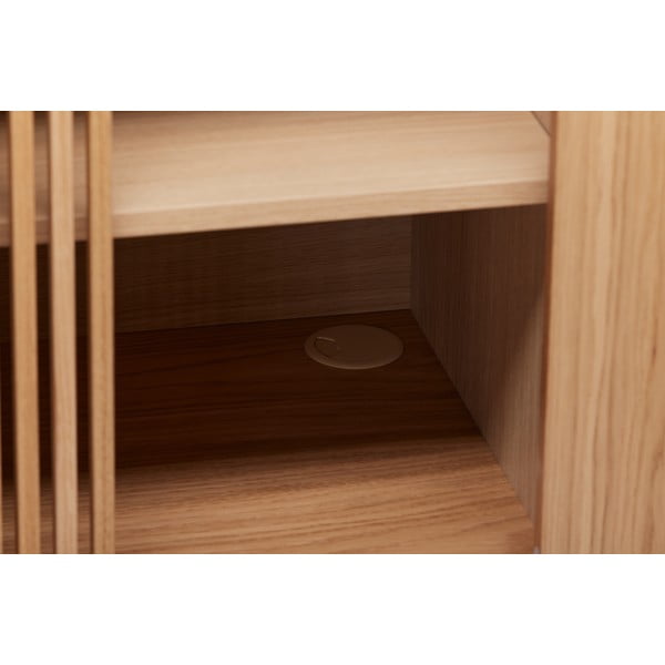 Natúr színű alacsony komód tölgyfa dekorral 188x75 cm Ende – Woodman-image-1