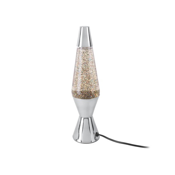 Glitter ezüstszínű asztali lámpa, magassága 37 cm - Leitmotiv