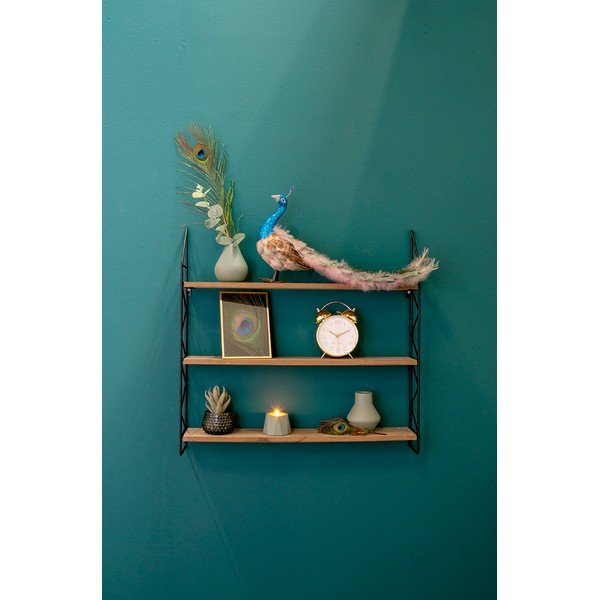 Zig Zag fém állvány fa polcokkal - PT LIVING-image-1