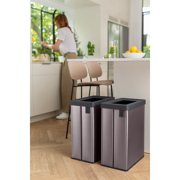 Rózsaszín újrahasznosított műanyag szelektív szemetes 54 l Verto Recycle – Curver-image-4