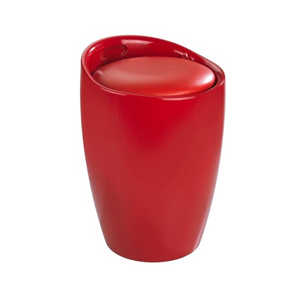 Candy piros szennyestartó és ülőke egyben, 20 l - Wenko-image-1