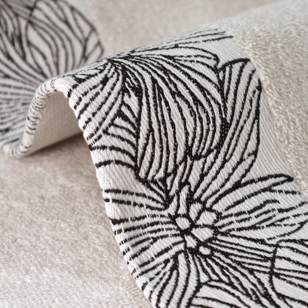 Elefántcsont színű frottír pamut törölköző 50x100 cm Valencia – My House-image-3