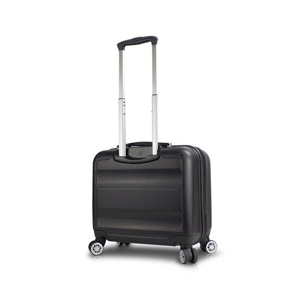 COLORS LASSO Cabin Suitcase fekete görgős bőrönd USB csatlakozóval - My Valice