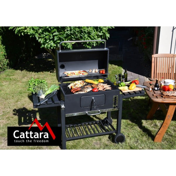 Royal Grande XXL fekete faszenes grillsütő - Cattara-image-1