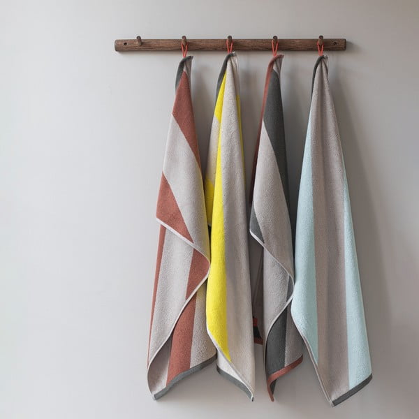 Sárga frottír bio pamut törölköző szett 2 db-os 40x55 cm Diagonal – Mette Ditmer Denmark-image-2