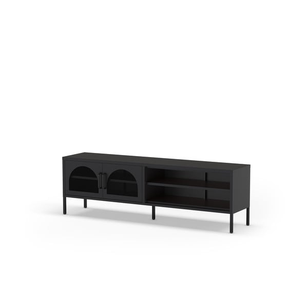 Fekete TV-állvány 160x50 cm Diora – Marckeric-image-1