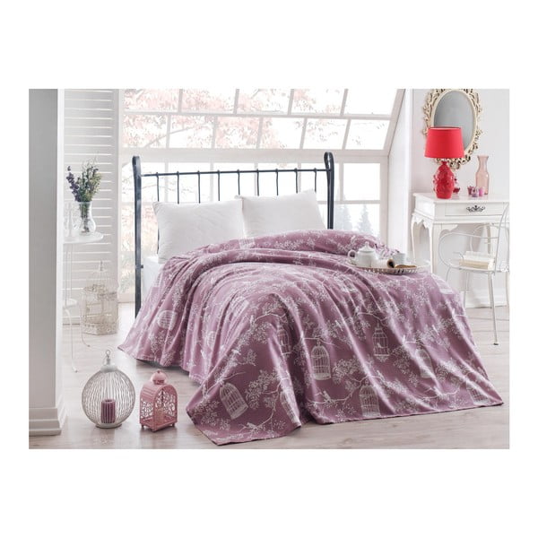 Samyel lila könnyű ágytakaró, 200 x 235 cm
