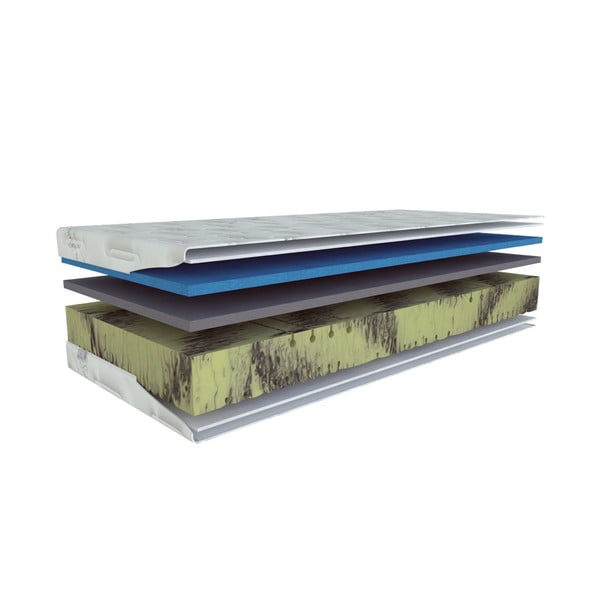 Közepes keménységű-puha kétoldalas hab matrac 80x200 cm Herbal visco – Materasso-image-1