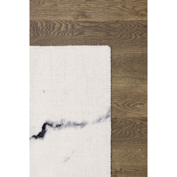 Krémszínű gyapjú szőnyeg 133x180 cm Marble – Agnella-image-3