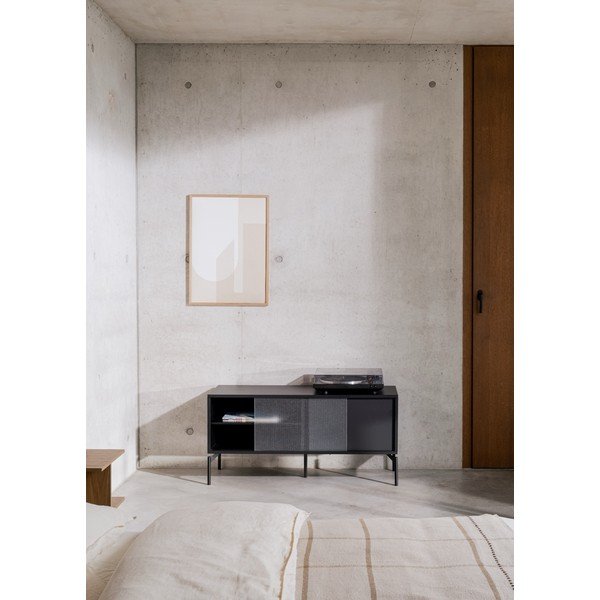 Fekete TV-állvány 116x55x42 cm Met Mini – noo.ma-image-1