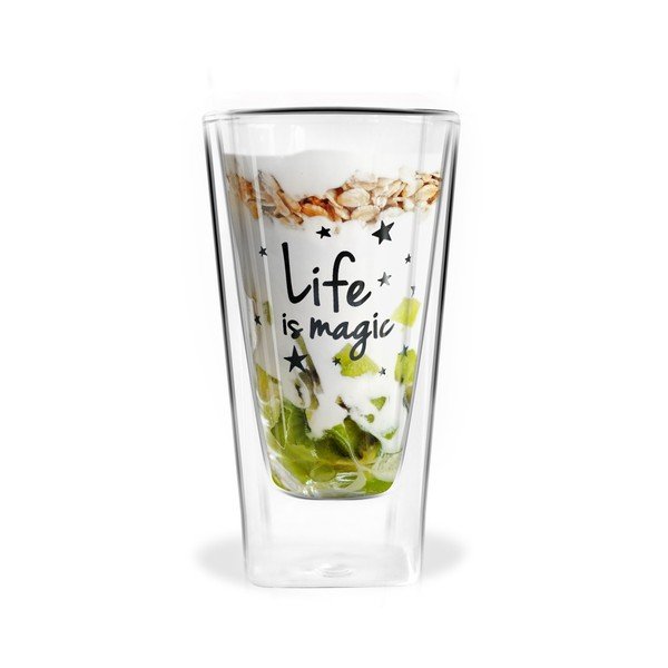 Life Is Magic duplafalú pohár, 300 ml - Vialli Design-image-2